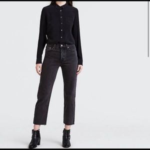 Levi’s Wedgie Straight Black Denim